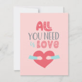 Love Valentine's Dayピンクのカードが必要 (正面)