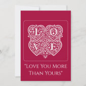 Love Valentines Day Cards – Romantic Love letters カード (正面)