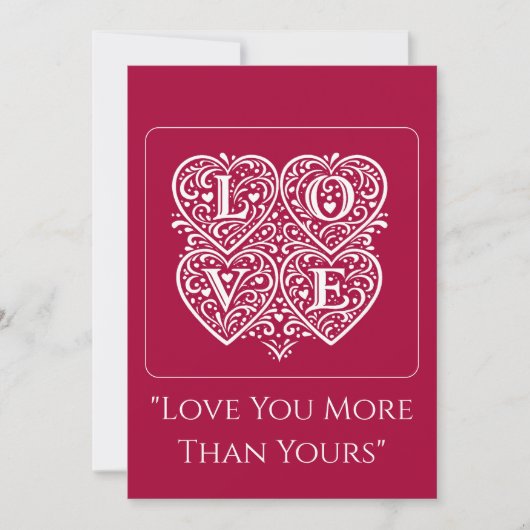 Love Valentines Day Cards – Romantic Love letters カード (正面)