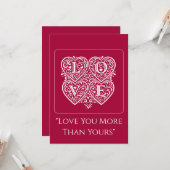 Love Valentines Day Cards – Romantic Love letters カード (正面/裏面インサイチュ)