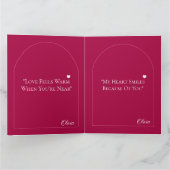 Love Valentines Day Fold Greeting Card カード (内部)