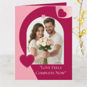 Love Valentines Day Fold Greeting Card カード (黄色い花)