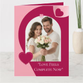 Love Valentines Day Fold Greeting Card カード (正面)