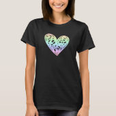 Love Valentine's Day Pastel Rainbow Heart Tシャツ (正面)