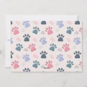 LOVE Valentines Day Pawプリントカスタムペット犬の写真 シーズンカード (裏面)