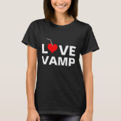 Love Vamp黒のカスタマイズ可能 Tシャツ (正面)