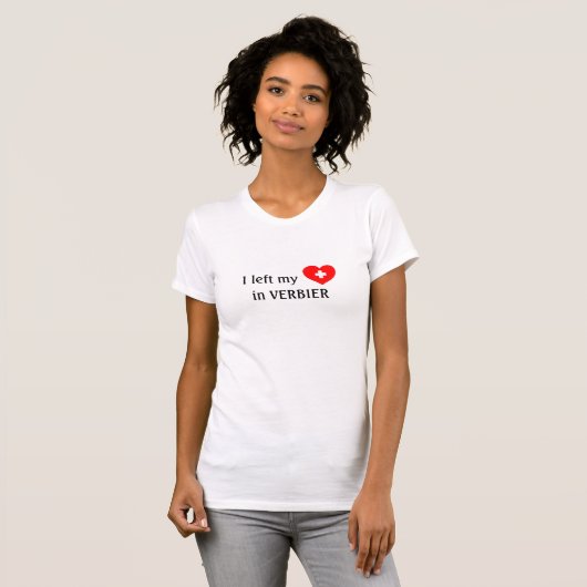 Love Verbier – スイスのお土産Tシャツ Tシャツ (正面フル)
