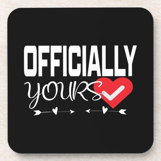 Love Verified Heart Checkmar コースター (正面)