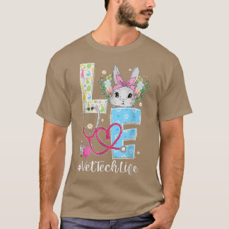 Love Vet Tech Life Bunny獣医Eas Tシャツ