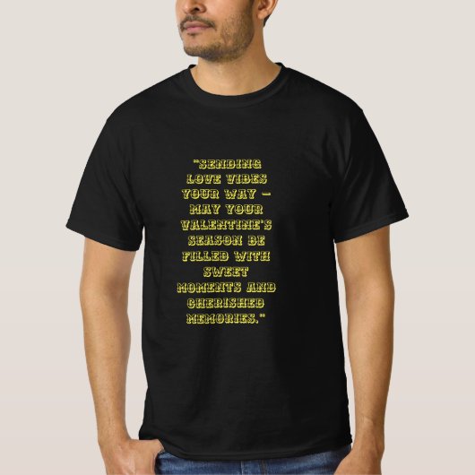 「Love Vibes Edition：メンズバリューブラック Tシャツ (正面)