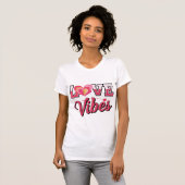 Love Vibes Valentine Design – Glitter Style Heart  Tシャツ (正面フル)