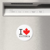 Love Victoria, British Columbiaカナダメープルリーフ マグネット (インサイチュ (食洗機))