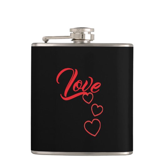 Love Vinyl Wrapped Flask フラスク (正面)