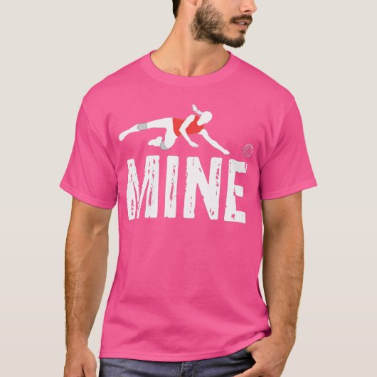Love Volleyball Mine T Shirt - おもしろい Volleball Sh Tシャツ (正面)