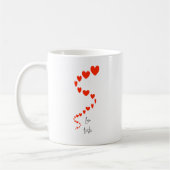 "Love Vortex" Mag:両側のデザイン コーヒーマグカップ (左)