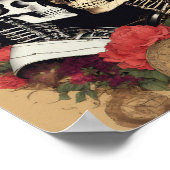 Love Wall Artのゴシックパンクスカルとロール ポスター (角)