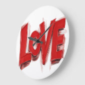 LOVE Wall art Clocks , Home decor giftt ラージ壁時計 (傾斜)