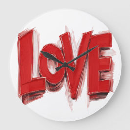LOVE Wall art Clocks , Home decor giftt ラージ壁時計