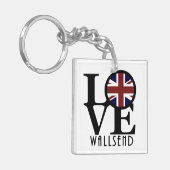 LOVE Wallsend England キーホルダー (正面左)