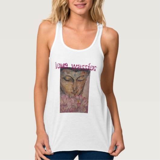 Love Warrior Buddha Watercolor Tank タンクトップ (正面)
