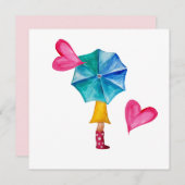 Love Waterカラーの傘の女の子 (正面/裏面)