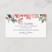 Love Waterカラーフローラ結婚サイト エンクロージャーカード (正面)