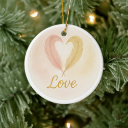 “Love” Watercolor Ornament セラミックオーナメント