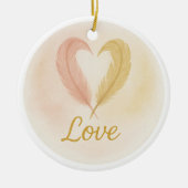 “Love” Watercolor Ornament セラミックオーナメント (正面)