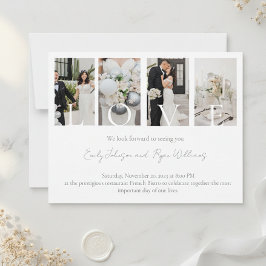 Love Wedding Card with Four Photos シーズンカード