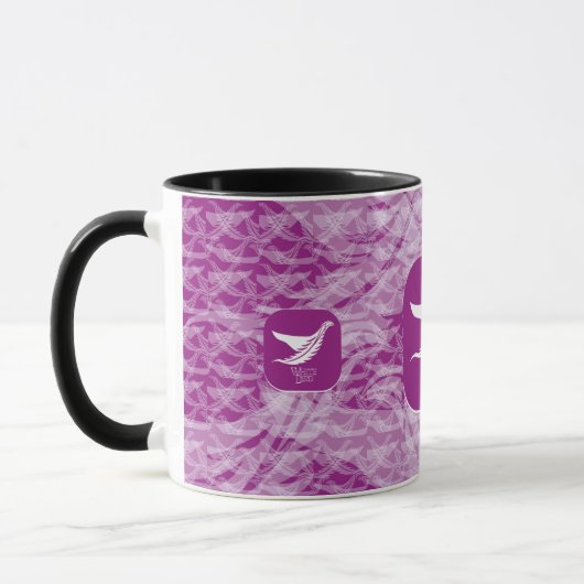 LOVE WHITE BIRD BY MASANSER マグカップ (左)