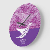 LOVE WHITE BIRD BY MASANSER ラージ壁時計 (傾斜)