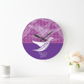 LOVE WHITE BIRD BY MASANSER ラージ壁時計 (ホーム)