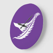 LOVE WHITE BIRD BY MASANSER ラージ壁時計 (傾斜)