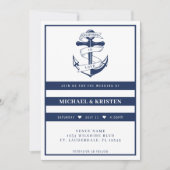 Love White & Blueいかり結婚 招待状 (正面)