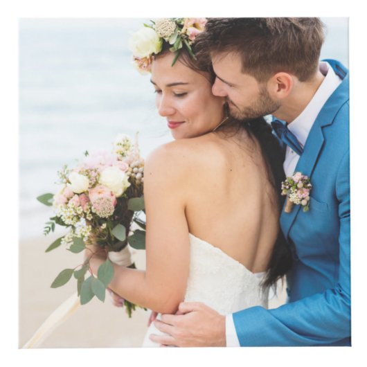 LOVE White Script 結婚's Keepsake フォトキューブ (右)