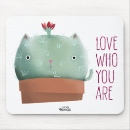 Love Who You Are Cactus Cat — Mouse Pad マウスパッド