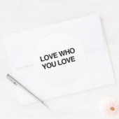 LOVE+WHO+YOU+LOVE.png ラウンドシール (封筒)