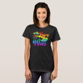 Love Who You Want Rainbow Heart LGBT LGBTQ Pride Tシャツ (正面フル)