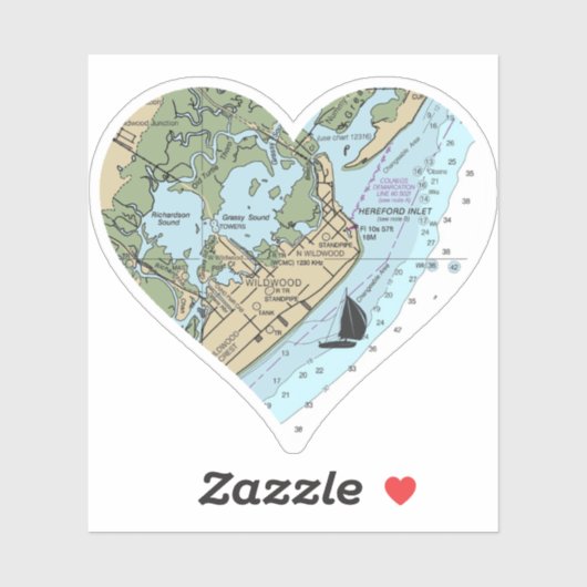 Love Wildwood NJチャート シール (シート)