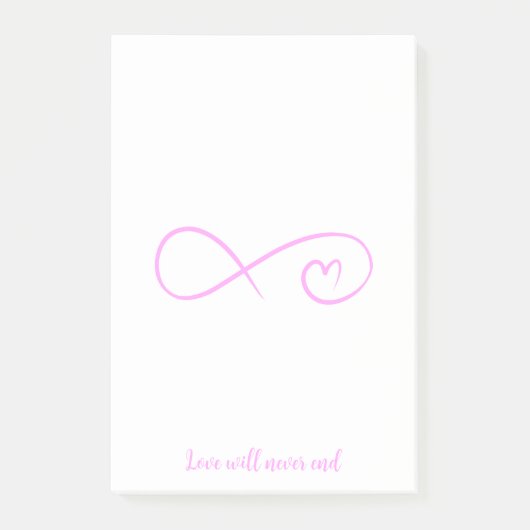 Love will never end - ポストイット (正面)