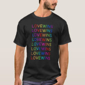 Love Will Win LGBTQ Rainbow Flag  LGBTQIA+ Pride M Tシャツ (正面)
