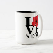 LOVE Windemere Red Hibiscus 15oz ツートーンマグカップ (正面右)