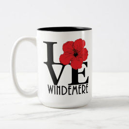LOVE Windemere Red Hibiscus 15oz ツートーンマグカップ
