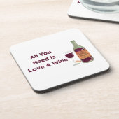 Love & Wine on aが必要 コースター (左側)
