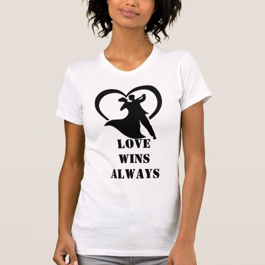 Love Wins Always Slim Fit Tee - Freefit Tシャツ (正面)