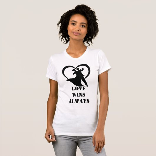 Love Wins Always Slim Fit Tee - Freefit Tシャツ (正面フル)