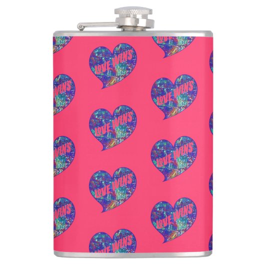 Love Wins Art Heart フラスク (正面)