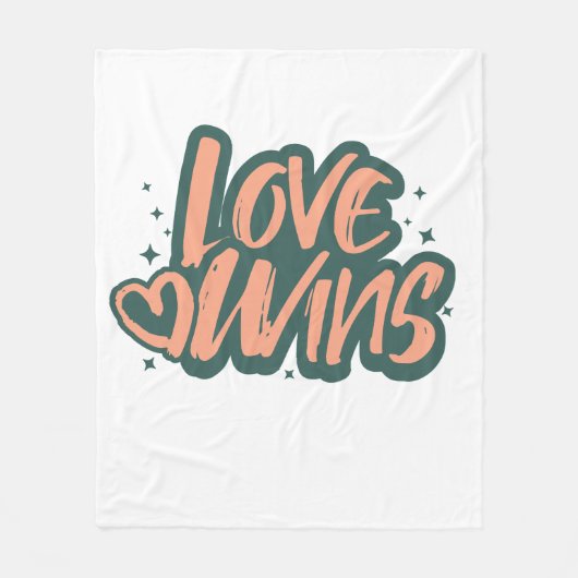 Love Wins Fleece Blanket フリースブランケット (正面)