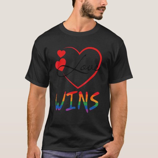Love Wins  Lgbt Pride Tシャツ (正面)
