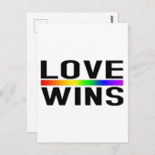 Love Wins - LGBTQ+ Pride ポストカード (正面/裏面)